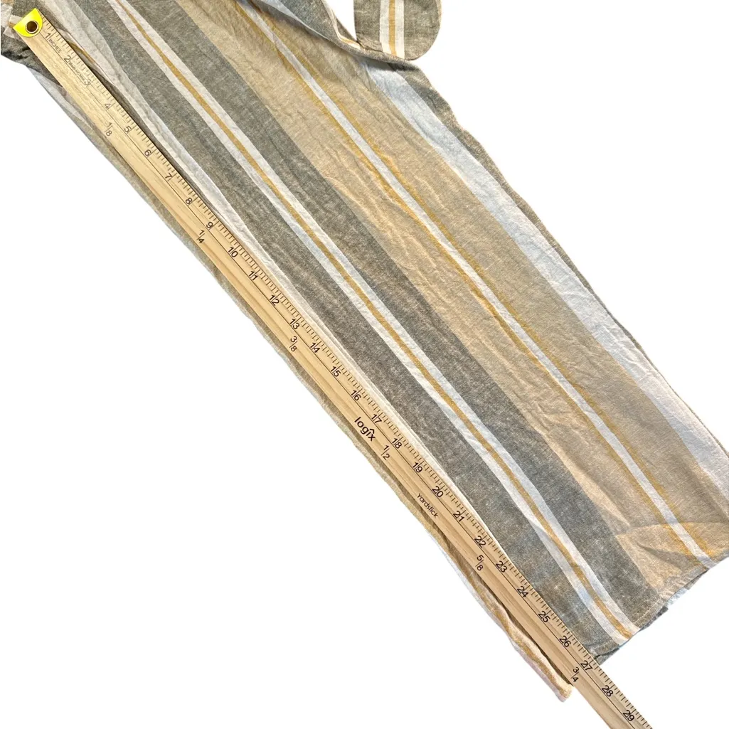 Romeo & Juliet Couture‎ Beige and Gray Striped Jumpsuit - Image 5