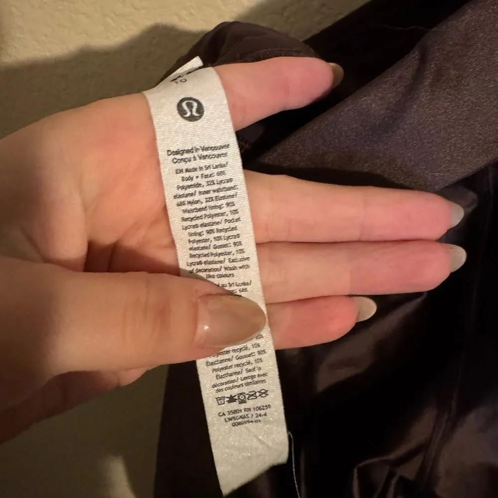 LULULEMON Satin Shine HR Leggings 25” Sz 10 in Espresso Brown‎ - Image 7