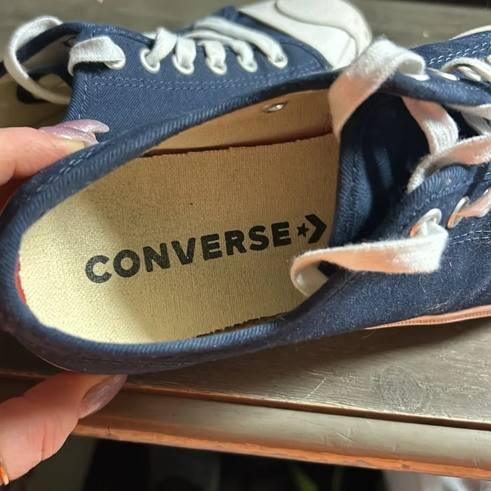 Converse + Jack Purcell - the one with the wedge. Women’s 7 Navy sneakers - Image 3