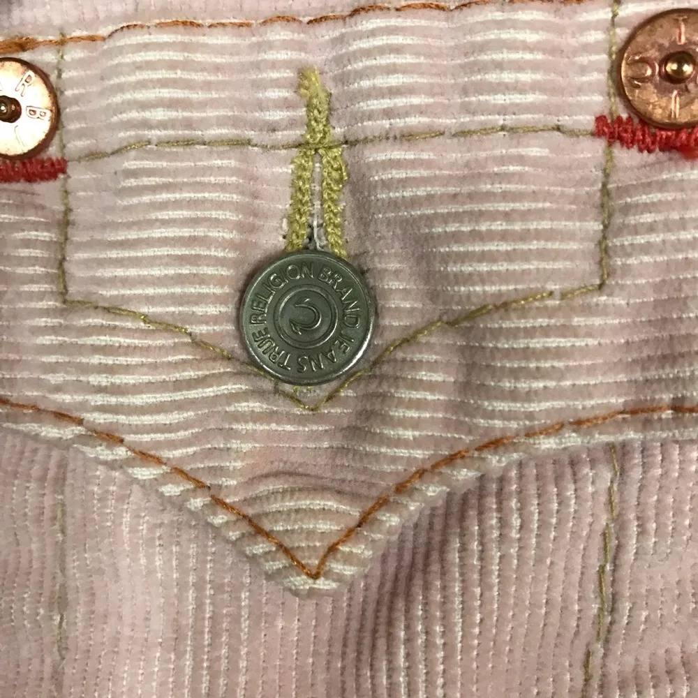 True Religion Jeans Corduroy Jacket Size Medium Pink Y2K Coat Blazer Vintage - Image 5