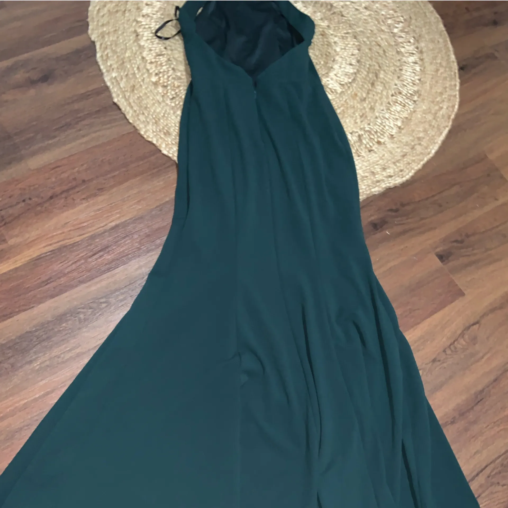 BHLDN Juliana High-Neck Side-Slit Stretch Crepe Maxi Dress $248 8 formal evening - Image 9