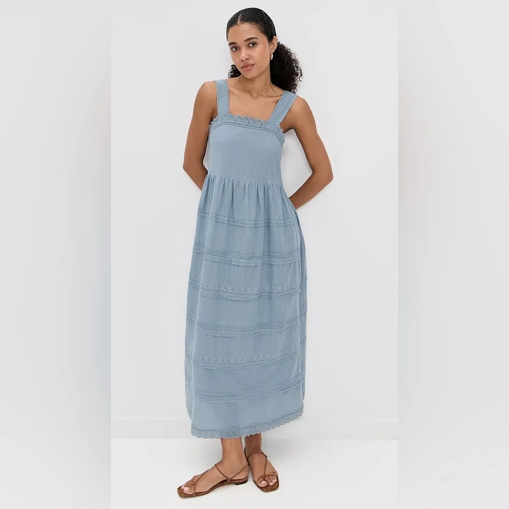 The Great The Reverie Dress in Pale Blue XS - Image 4