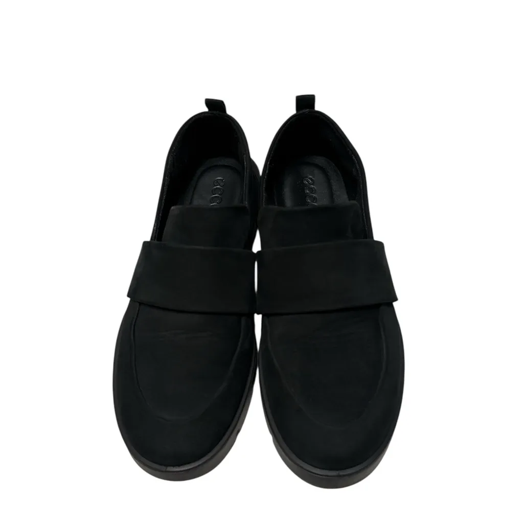 Ecco Bella Nubuck Women's Black Leather Loafers,Slip on,Size 7.5 - Image 4