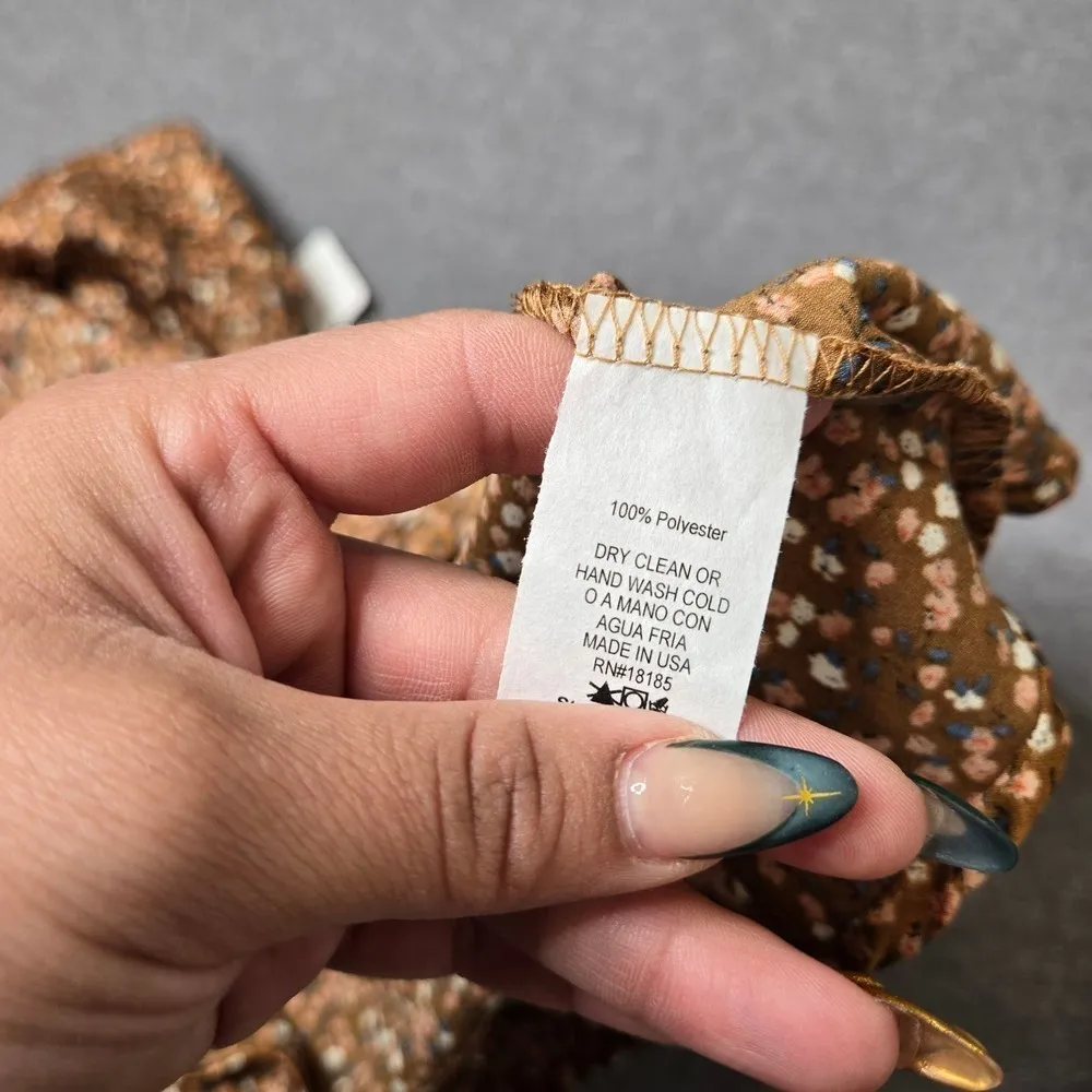 Audrey 3+1 Alice Floral Slip Brown Dress - Image 4