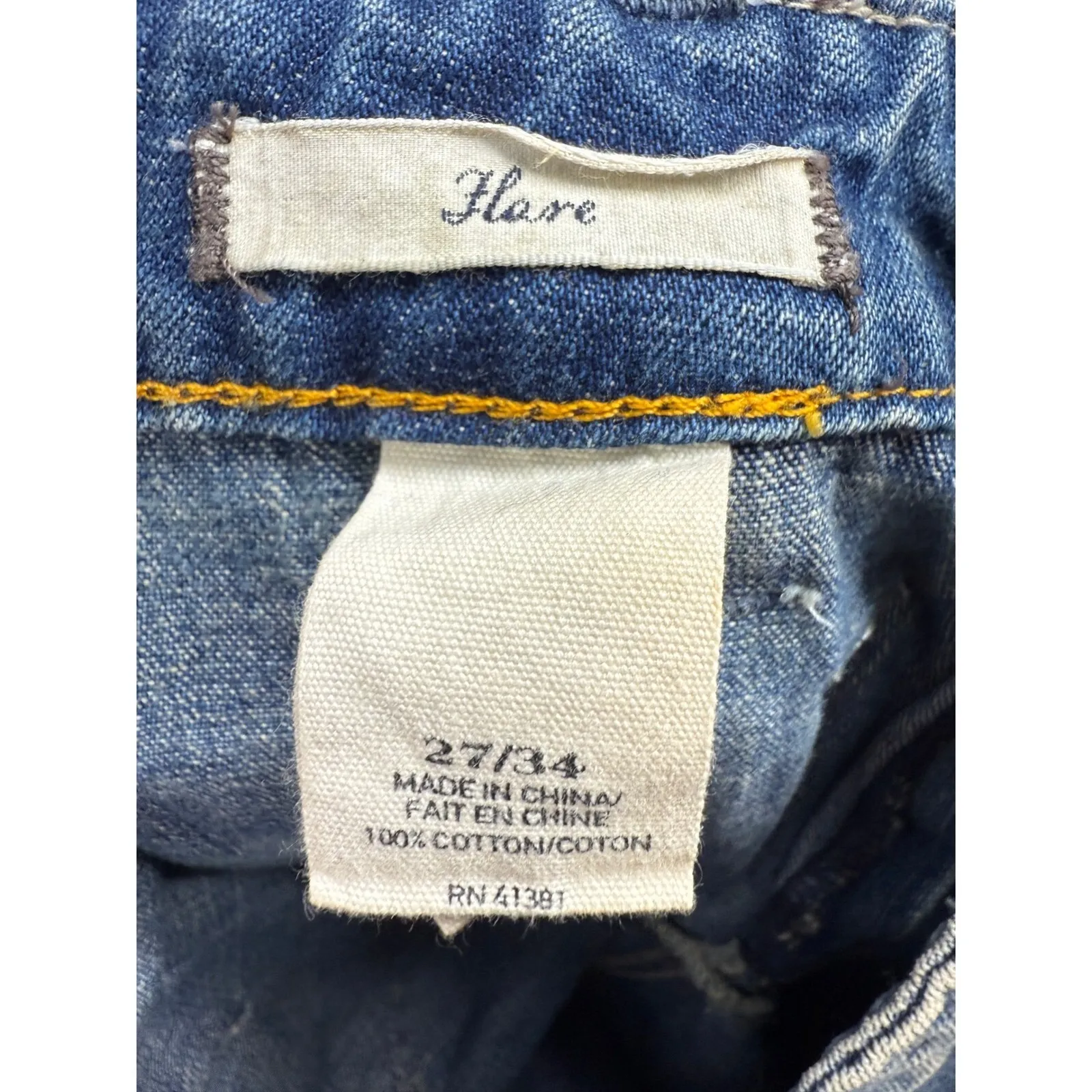 Denim & Supply Ralph Lauren‎ Flare Jeans Womens 27 Button Fly Distressed - Image 2