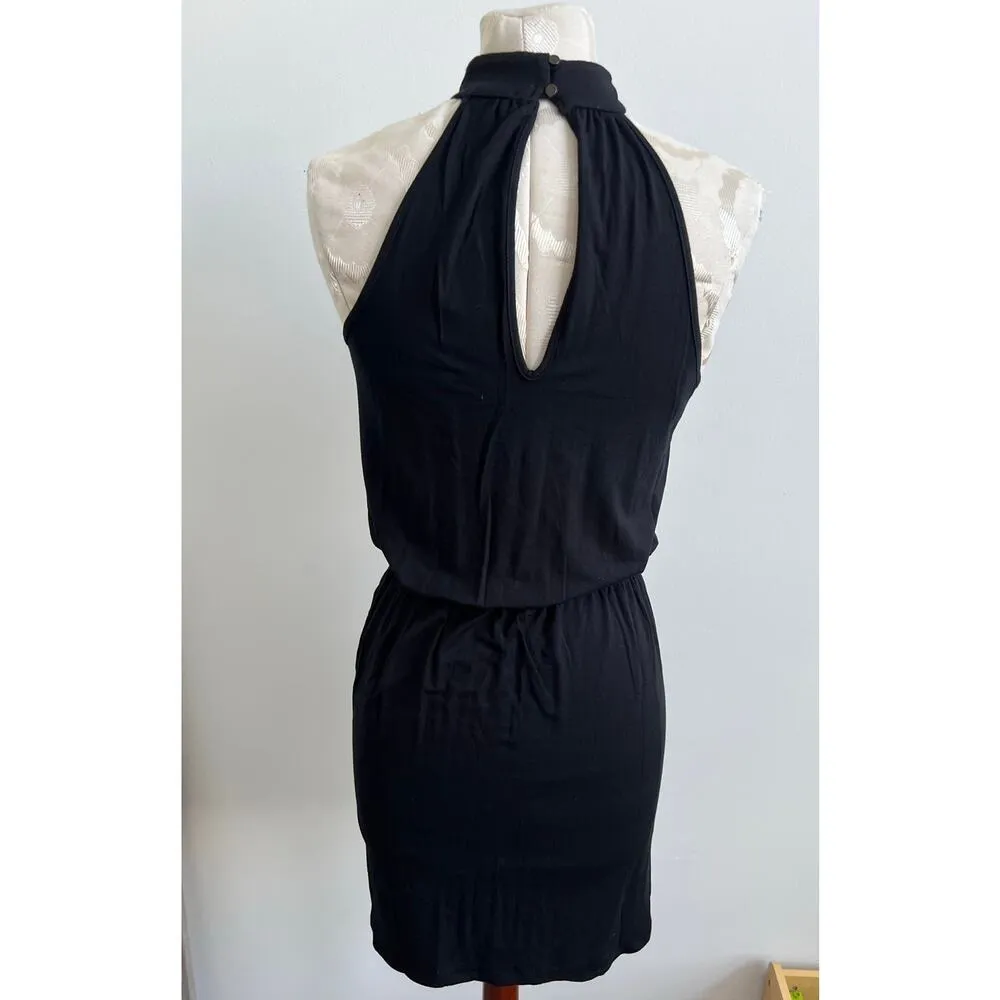 Revolve Krisa Mock Neck Halter Sleeveless Fitted Knee Length Dress XS - Image 4