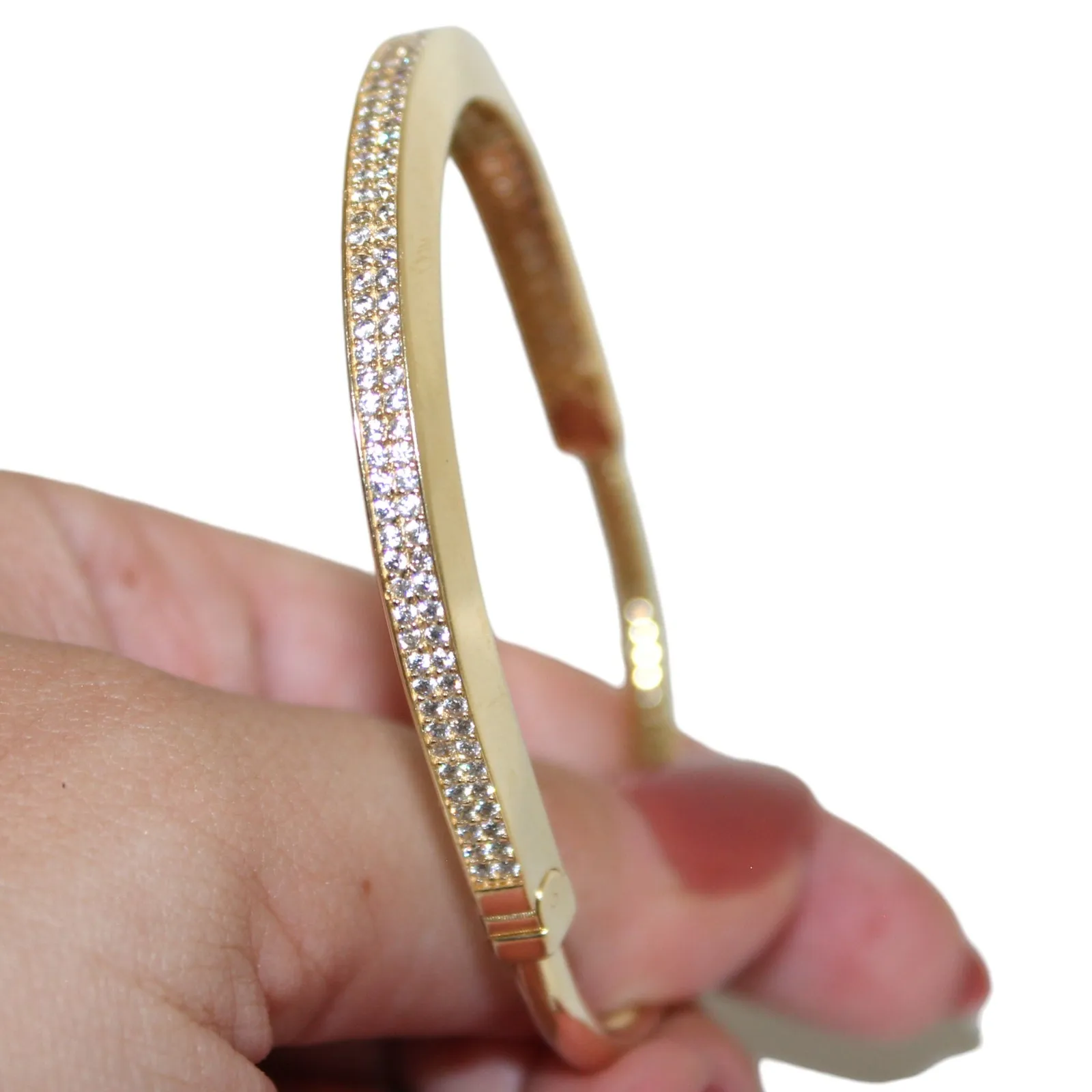 14k Solid Gold Lock Bangle Heavy Gold Bracelet 13.08 Grams - Image 10