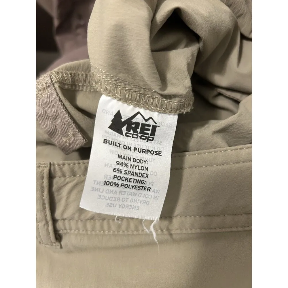 REI Co op Shorts Women’s 12 Beige Performance Nylon Stretch Blend Cargo Hike Tan - Image 6
