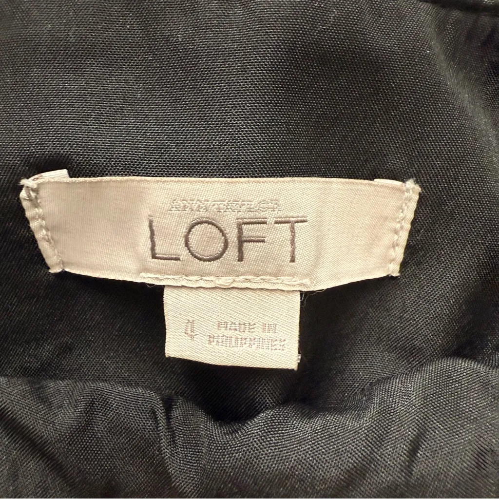 Loft Black Multi Colored Woven Tweed Mini, Black multi | Size 4 - Image 6