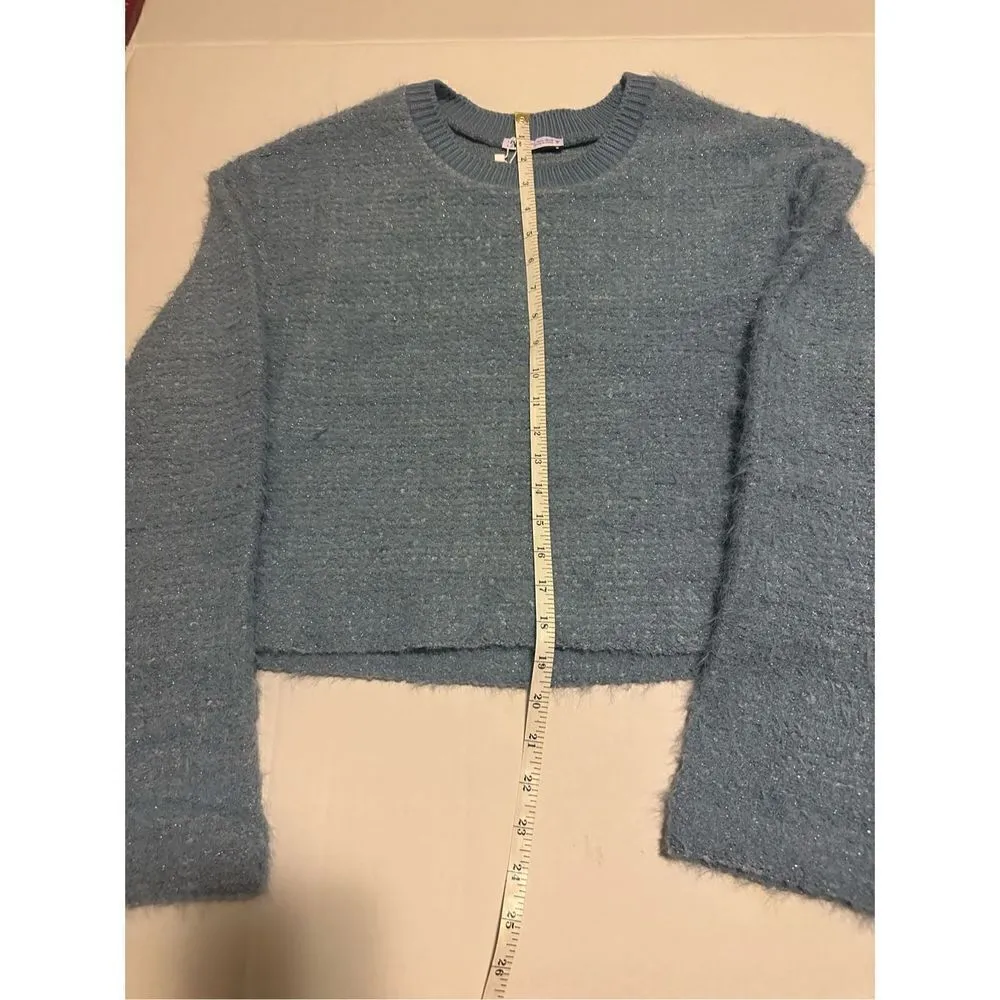 Zara Large Fuzzy Sweater - Pastel Blue - Image 8