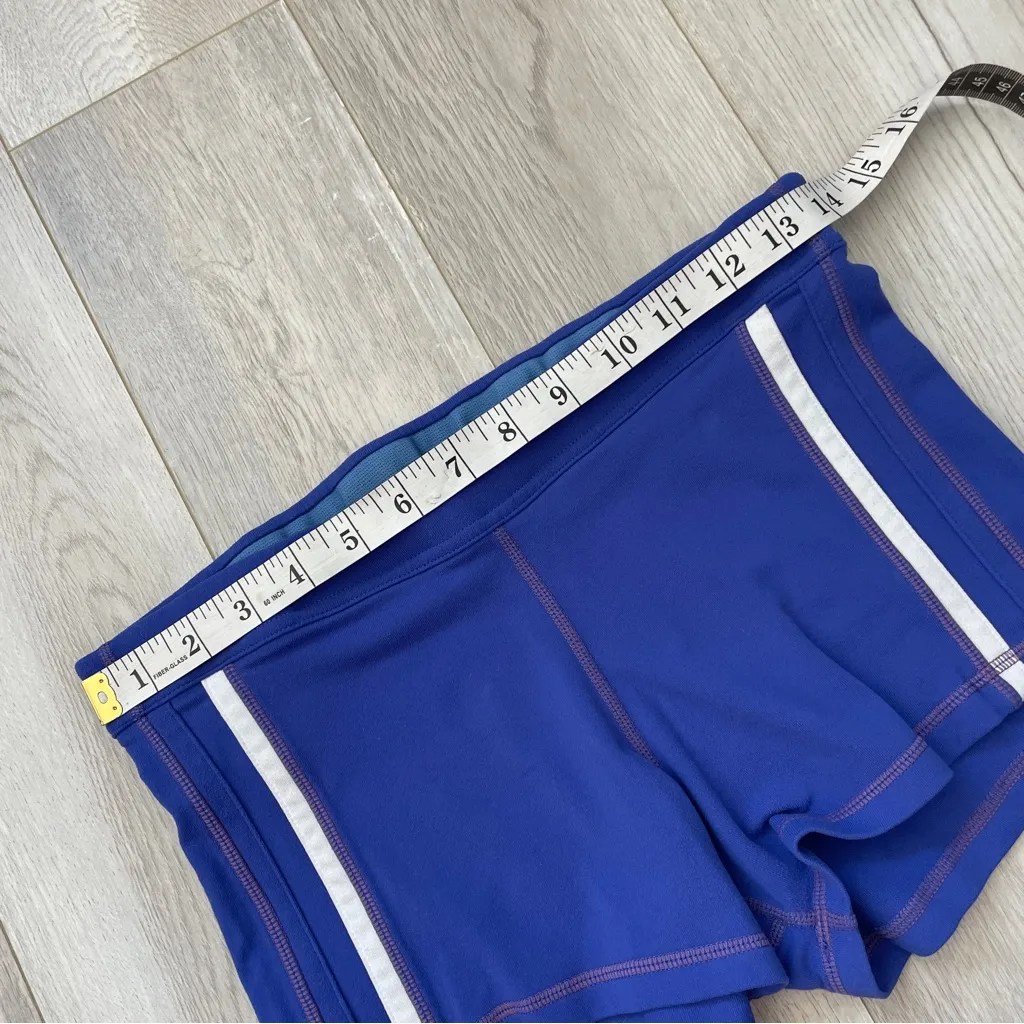 Lululemon Workout Shorts stripe short womens Blue (size 6) y2k athleisure lounge - Image 3