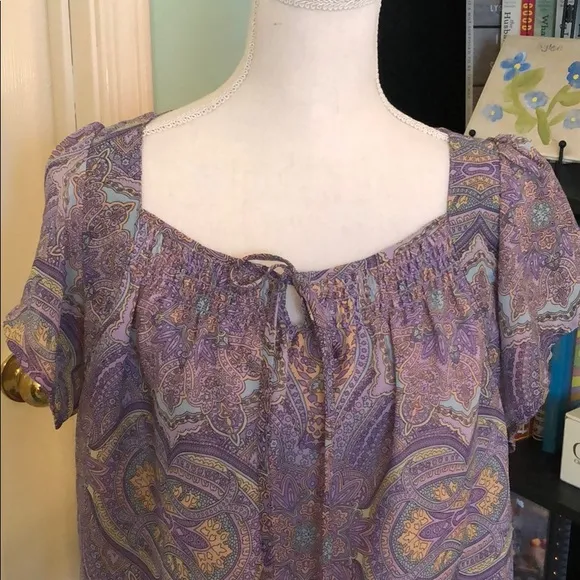 Apt. 9 short sleeve blouse with flutter sleeves - Image 2