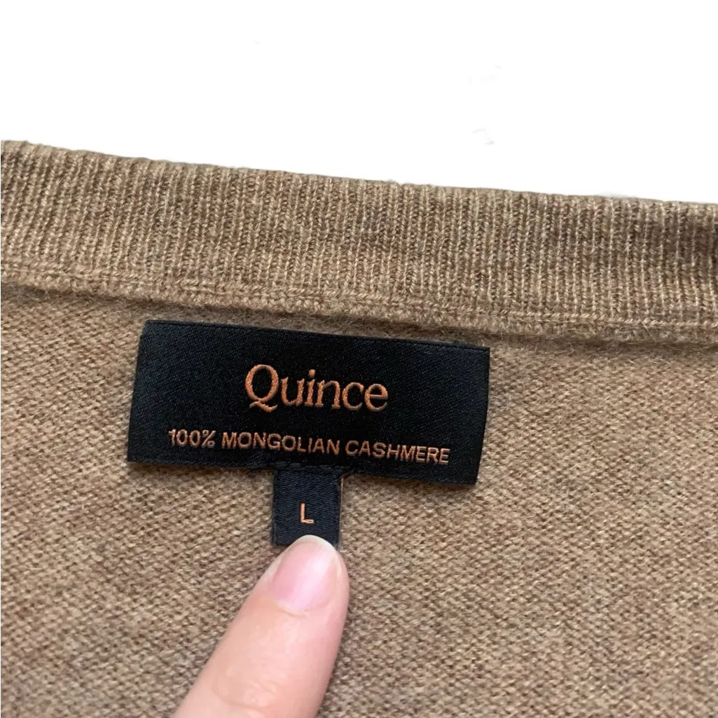 Quince Beige Mongolian Cashmere Women’s Sweater size L - Image 3