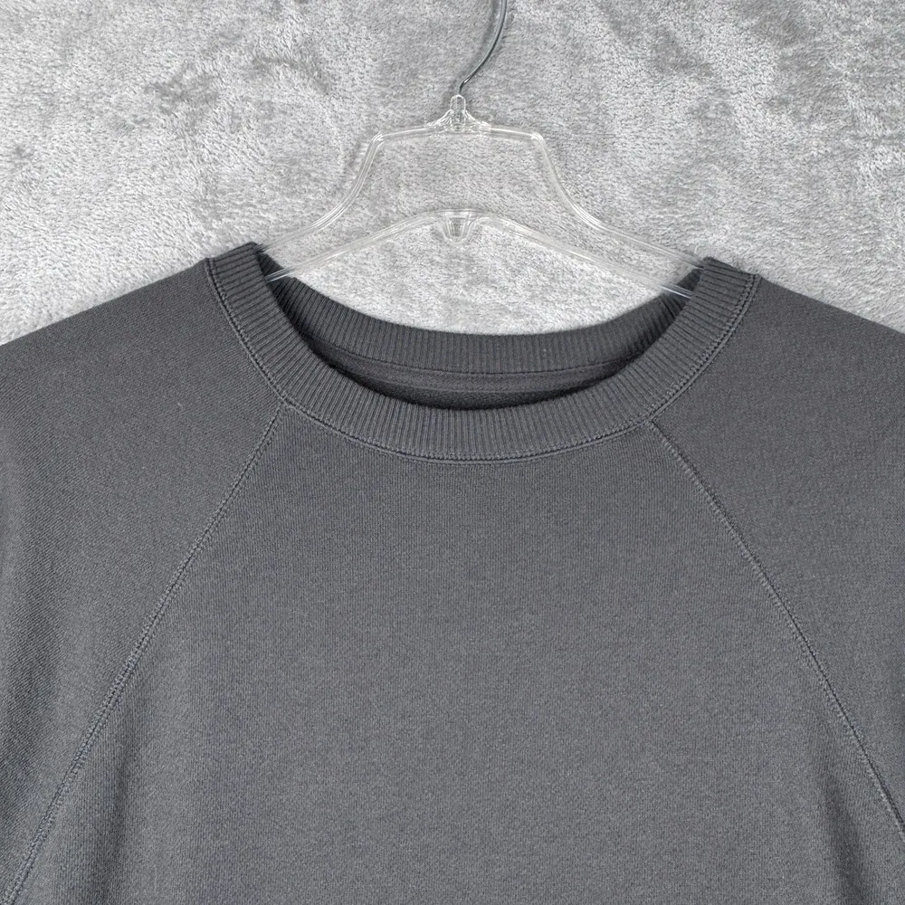 Aerie Shirt Womens Medium Gray Sweatshirt Pockets Neutral Lounge Everyday Casual - Image 4