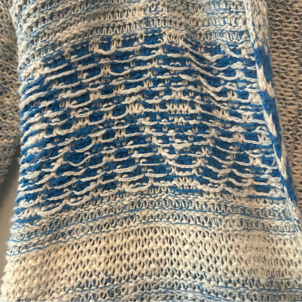 ⭐️Hollister blue and white boho duster long sleeve cardigan size XS/S - Image 8