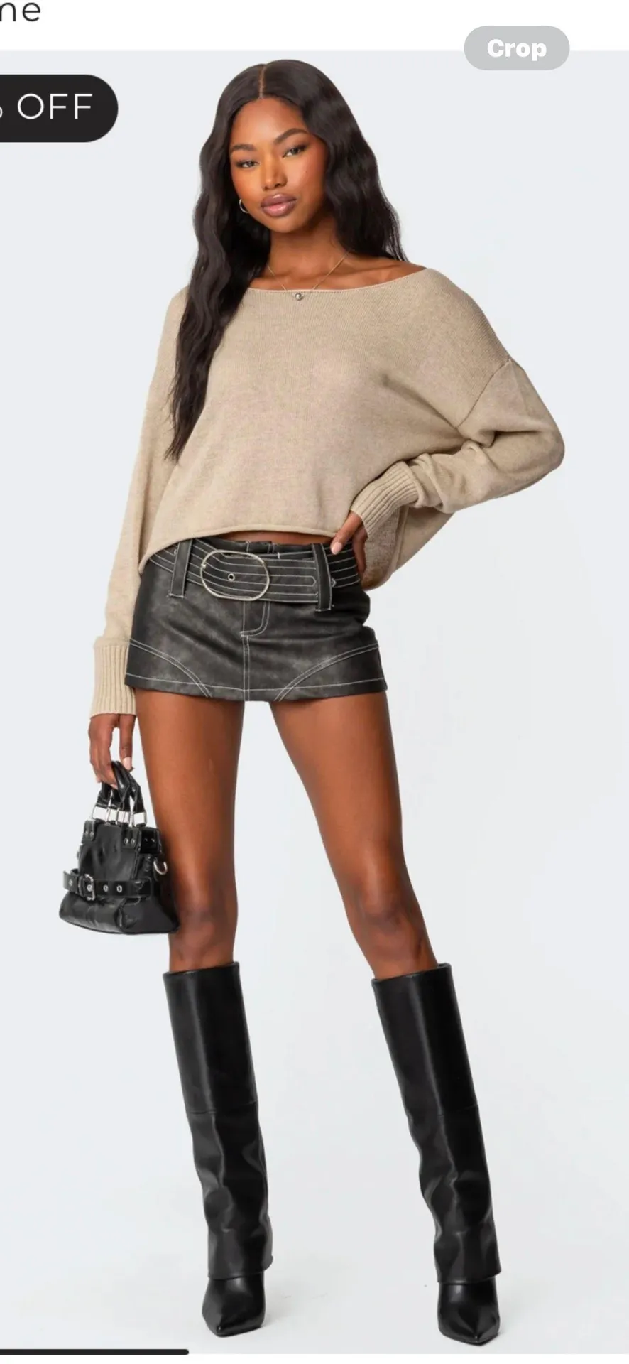 leather micro skirt NWT - Image 2