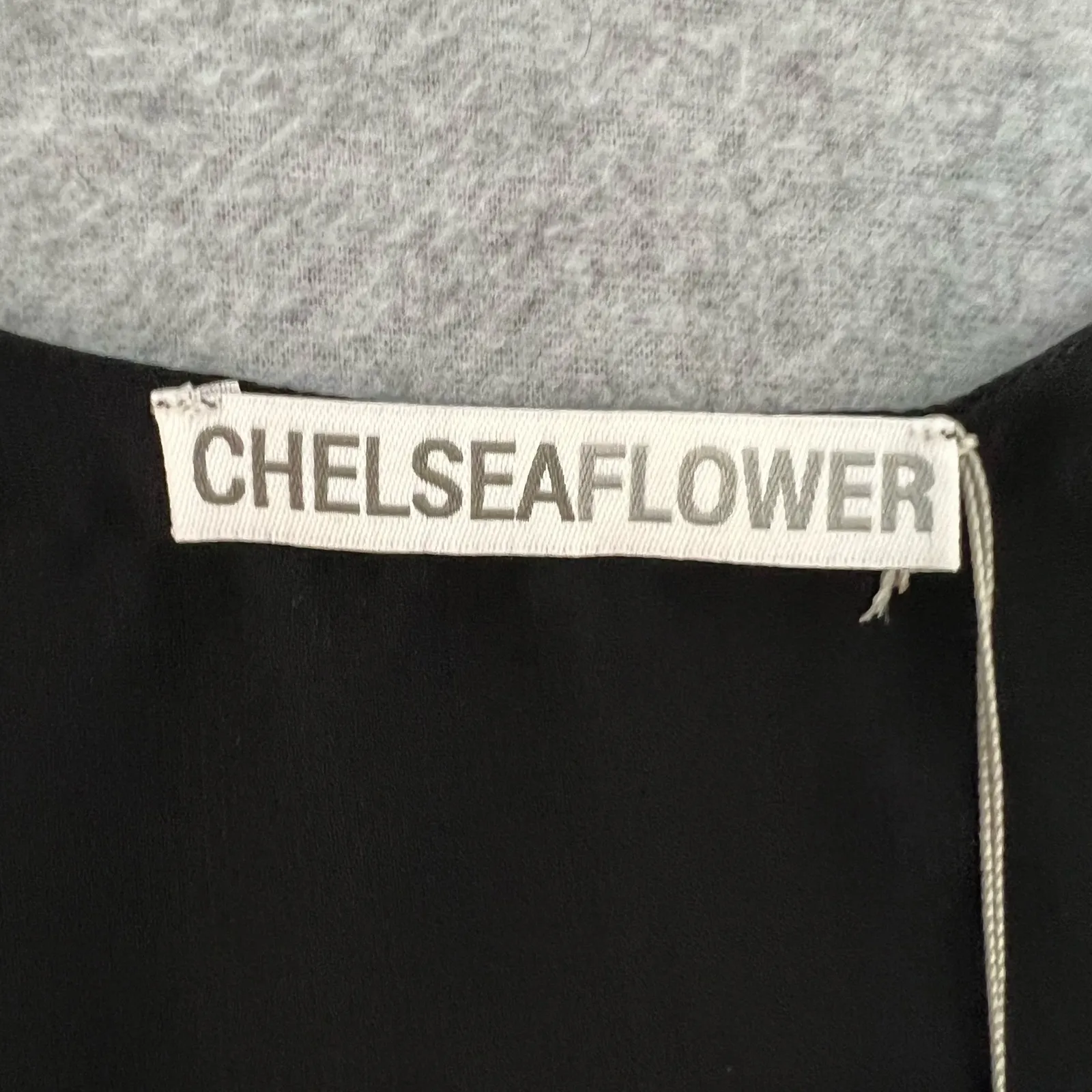 Chelsea Flower Tank Top Black Multicolor Sequins Flowy XS Cruise Wear Boho Y2K - Image 7