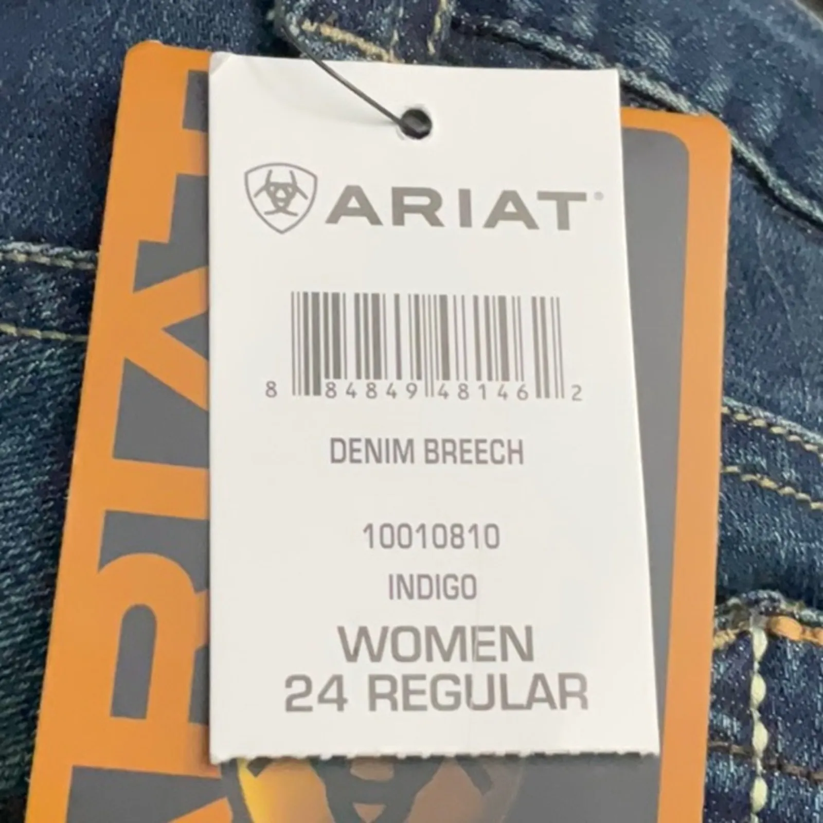 Ariat Cropped Denim Riding Breeches Indigo Jeans 24R NEW Activewear Sportswear - Image 13