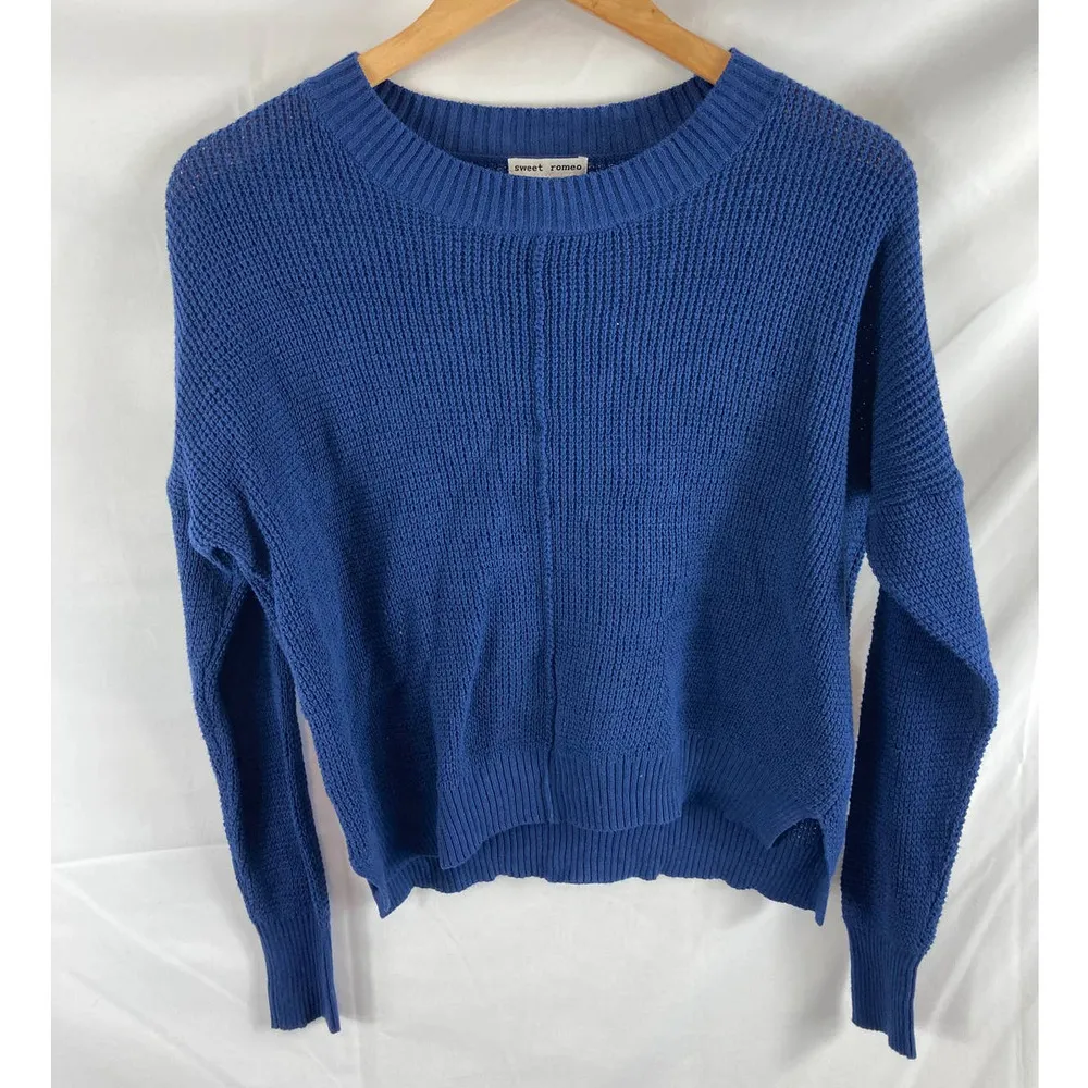 Sweet Romeo Nordstrom Seed Stitch Crewneck Cotton Sweater XS - Image 2