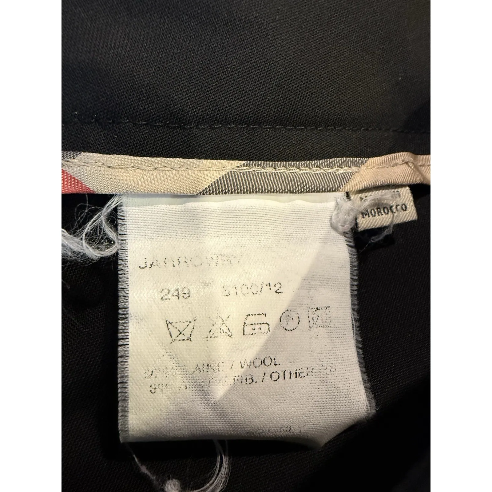 Burberry London Wool Blend Black Dress Pants Mid Rise Straight Leg Trousers US 4 - Image 5