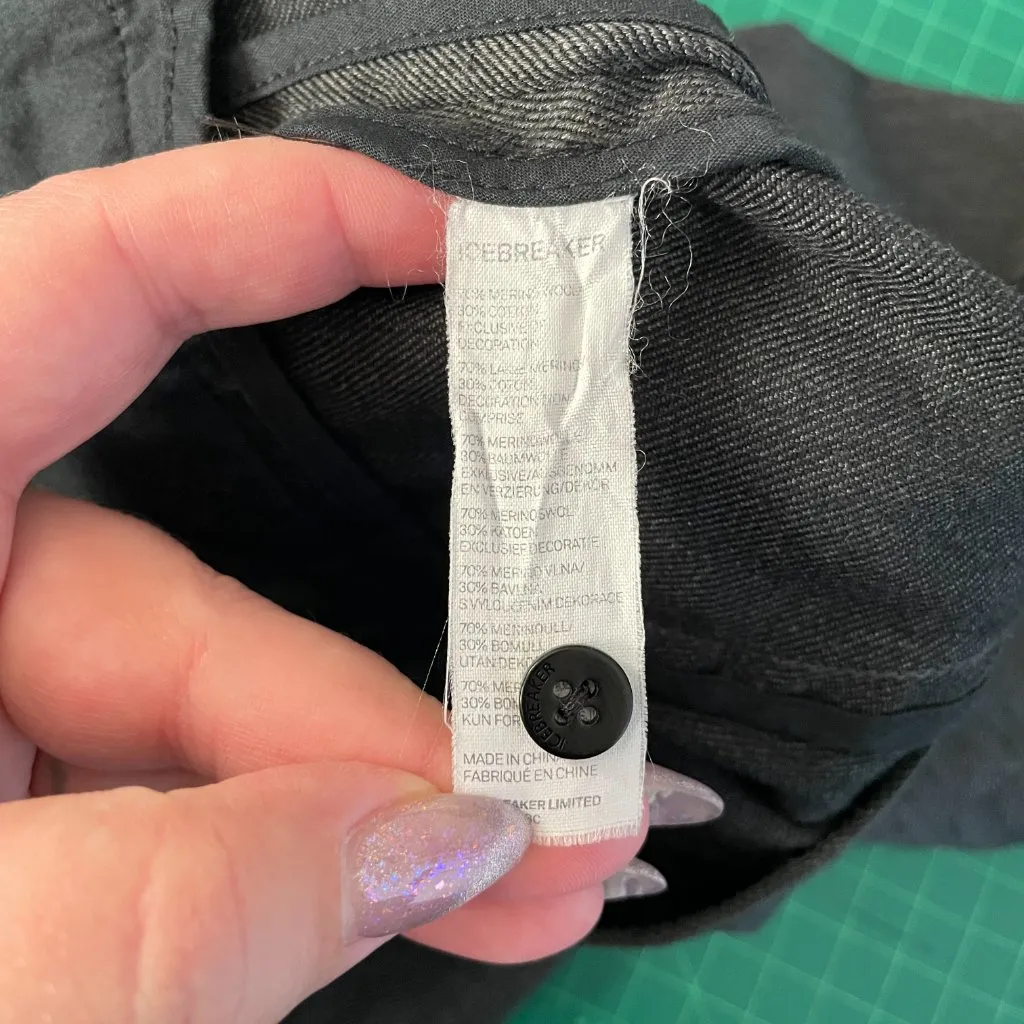 ICEBREAKER Women 30 Dark Gray Merino Wool Blend Mini Skirt Granola Crunchy Gorp Size 10 - Image 7