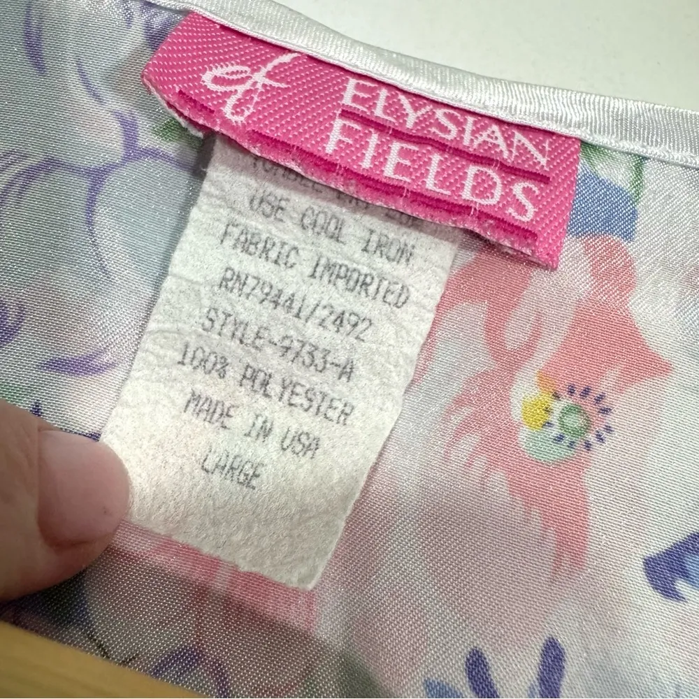 Elysian Fields Floral Robe and Sleep Top Pink Size L - Image 4