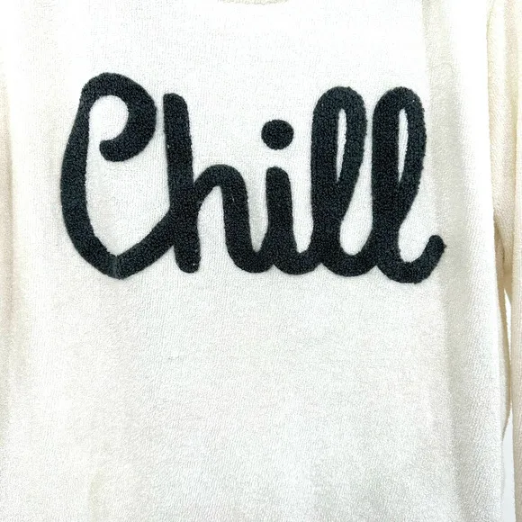 Royce Brand Size Small white cream‎ terry cloth like sweater sweatshirt Chill - Image 3