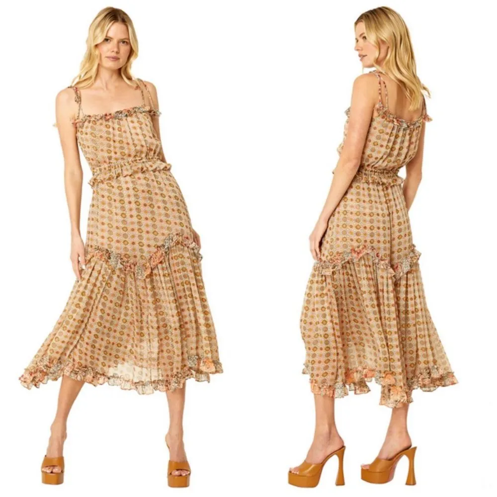 💕MISA LOS ANGELES💕 Nati Dress ~ Flora Tile Mix Medium M NWOT - Image 5