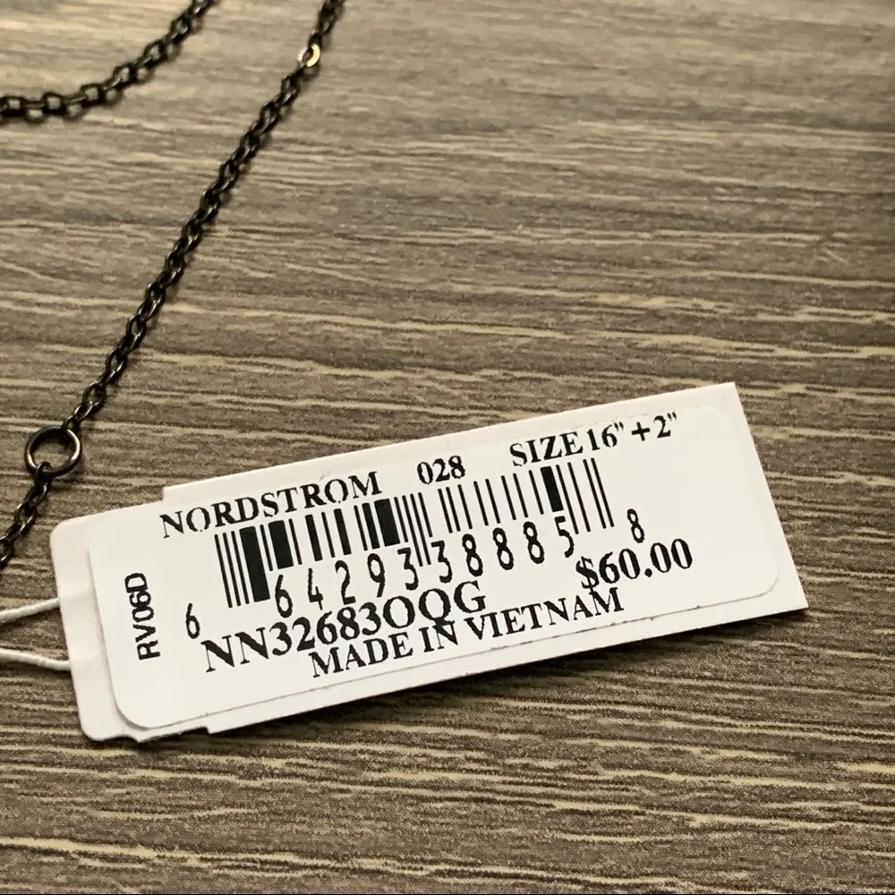 Nadri Gwen Spike Crystal Necklace Blue Gunmetal NWT Dagger Silver - Image 10