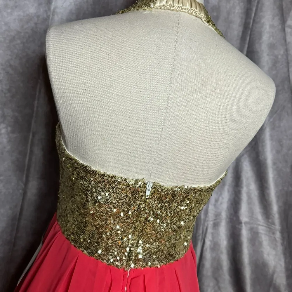 NEW Juniors B Darlin Sequin Halter Mini Dress Homecoming Prom Dance Sz 1/2 New - Image 6