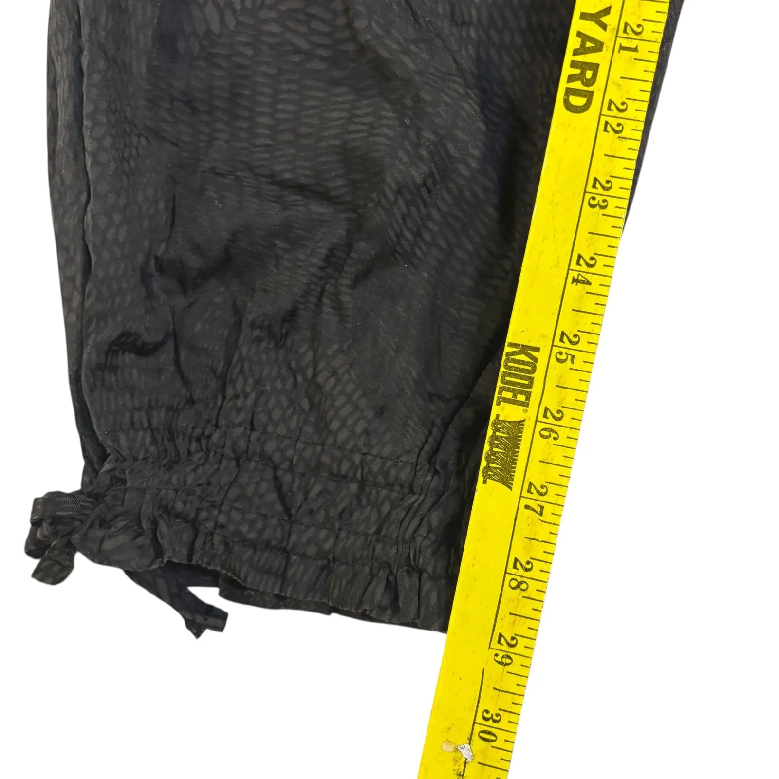 Mambo‎ Lounge Pants Snakeskin Print Drawstring Ankle Elastic Waist Size 16* Black - Image 8