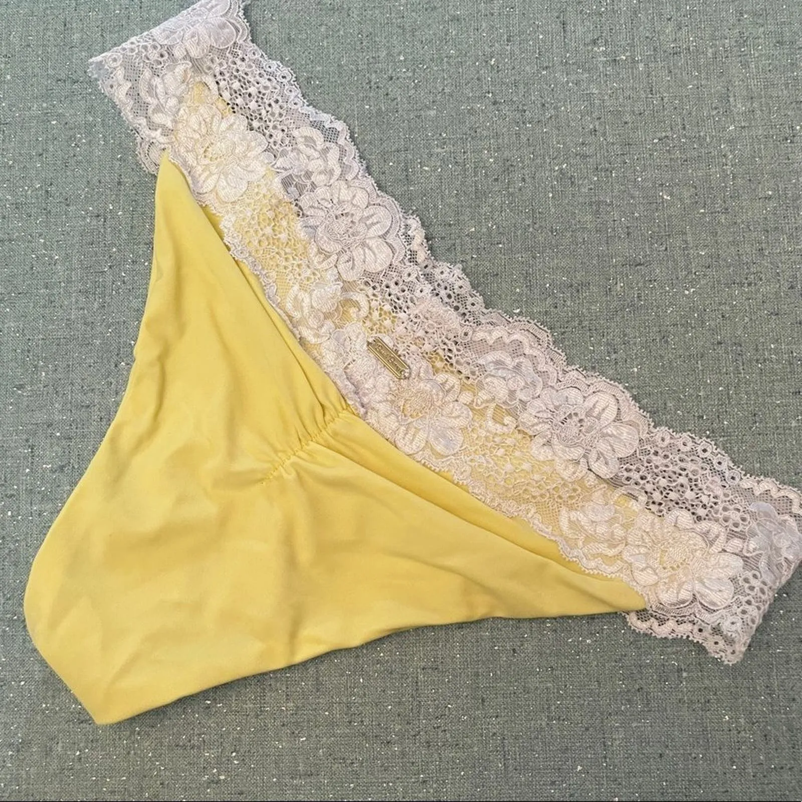 Beach Bunny Lady Lace Bikini Bottom Yellow‎ - Image 4