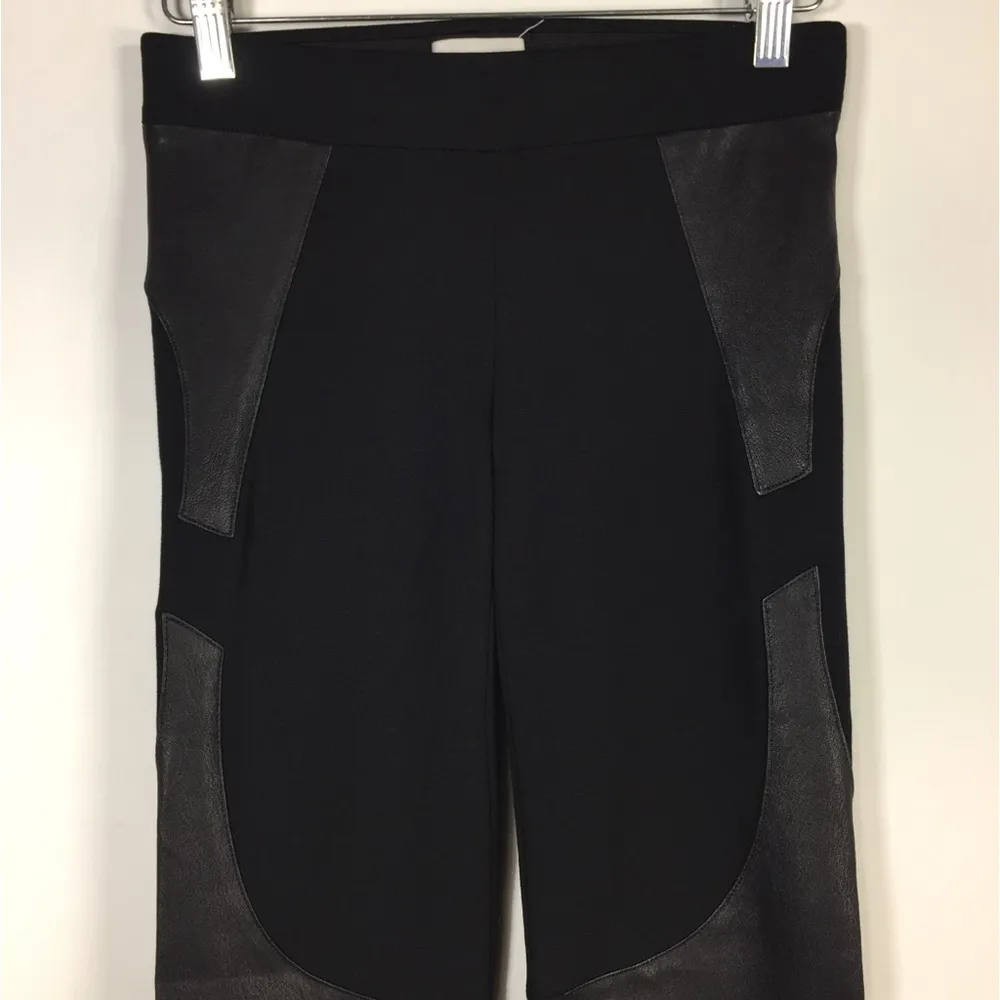 Helmut Lang Bondage Jersey Leather Paneled Stretch
Slim Leggings 0 - Image 7