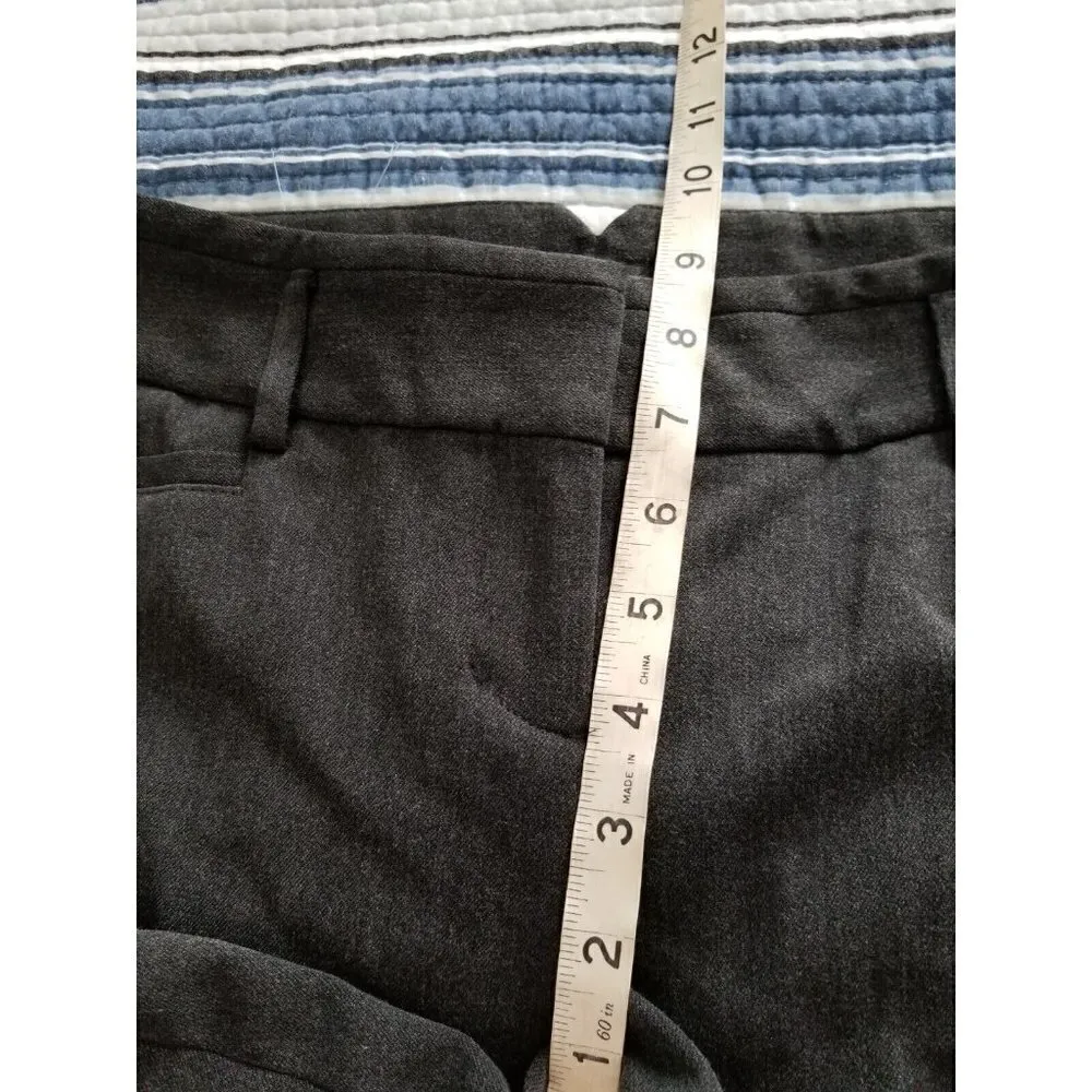 EXPRESS Gray Low Rise Straight Leg Stretch Career Pants Trousers Slacks Sz 00R - Image 5