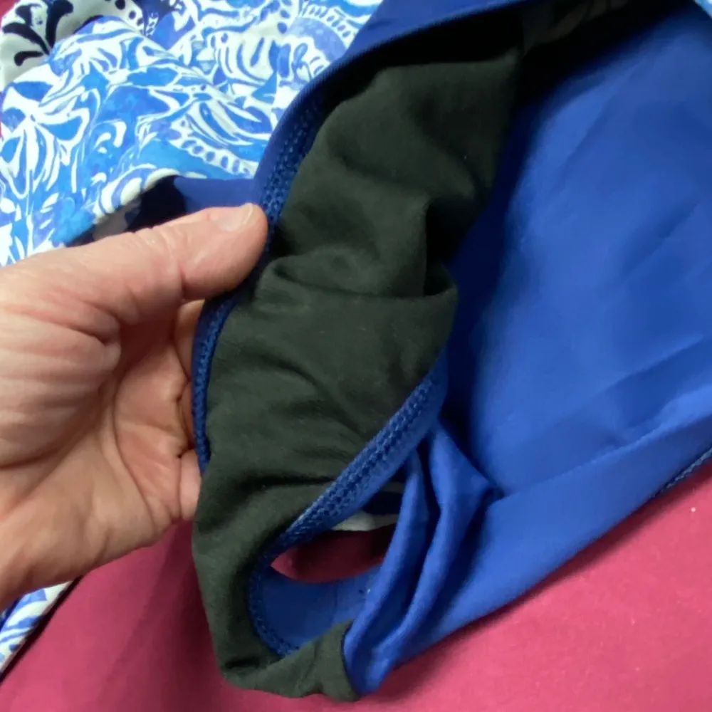 Chaps Blue and White One-Piece Swimsuit - Image 3