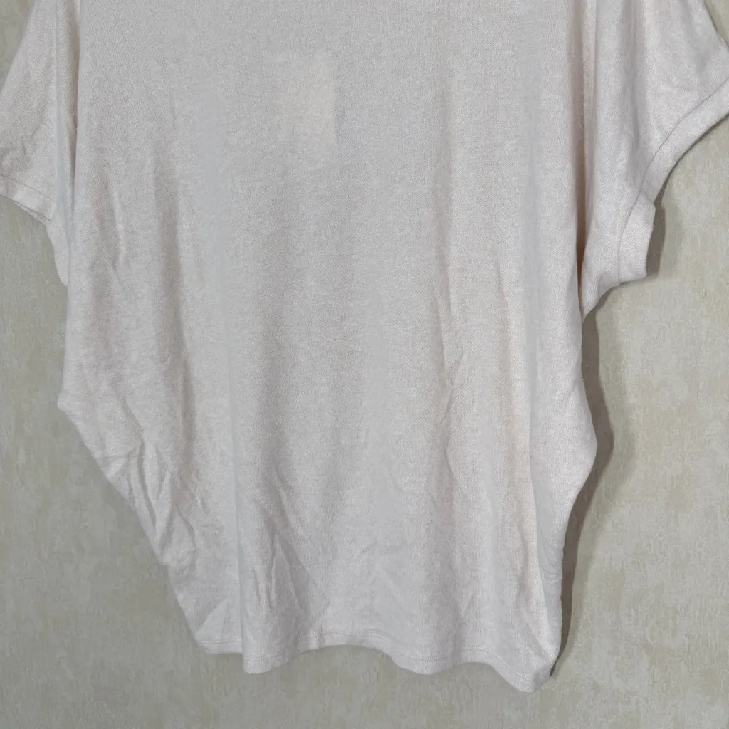 NWT Quince Women’s Brushed Short Sleeve Lounge Tee in Heather Oatmeal M - Image 8