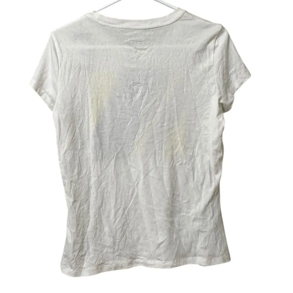 Armani Exchange‎ AX Shirt Women Size Large Cotton Short Sleeve Graphic Print NWT - Image 2