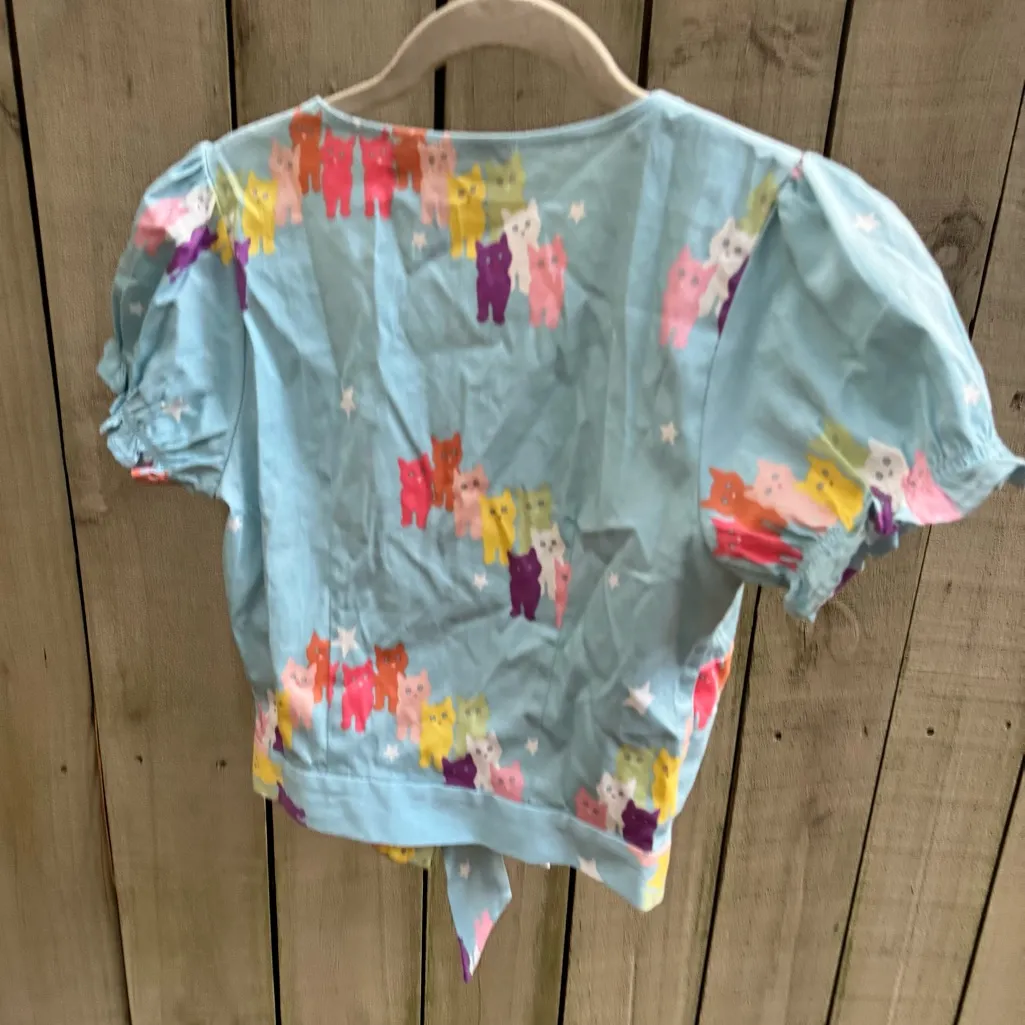 ModCloth x collectif rainbow cats top NWT size 2 XS (uk 6) - Image 5