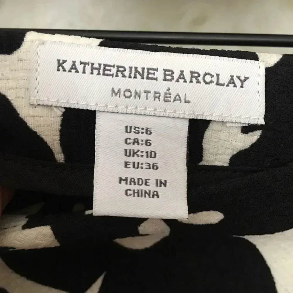 Katherine Barclay Black‎ White Floral Skirt-F21 - Image 4
