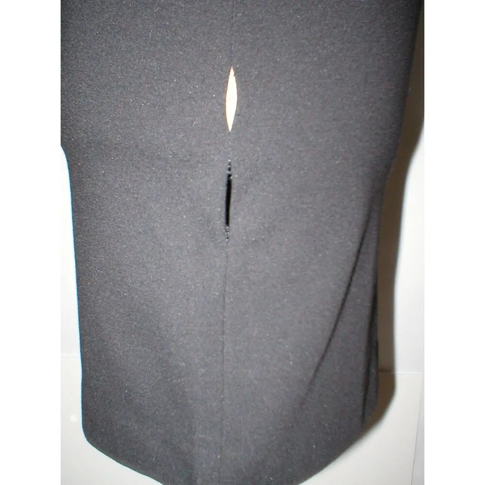 New Womens NWT $1200 Designer Emporio Armani Dress Black IT 40 4 Piping Sheath - Image 6