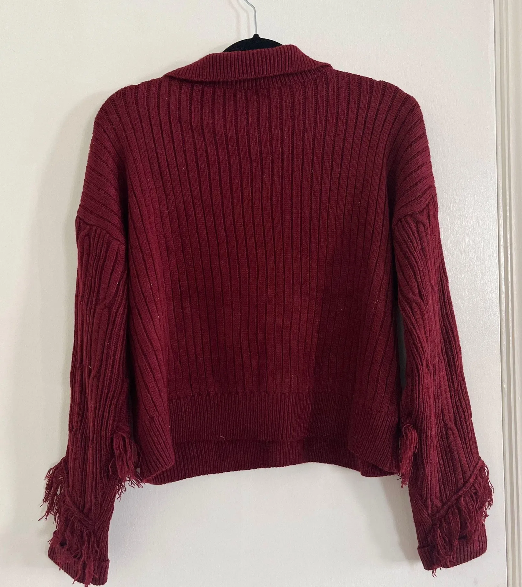 SheIn Burgundy Sweater - Image 5