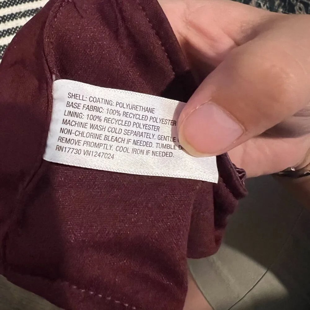 Future Collective Strappy Tiny Crop Top Women's Size S Berry Faux Leather Red - Image 8