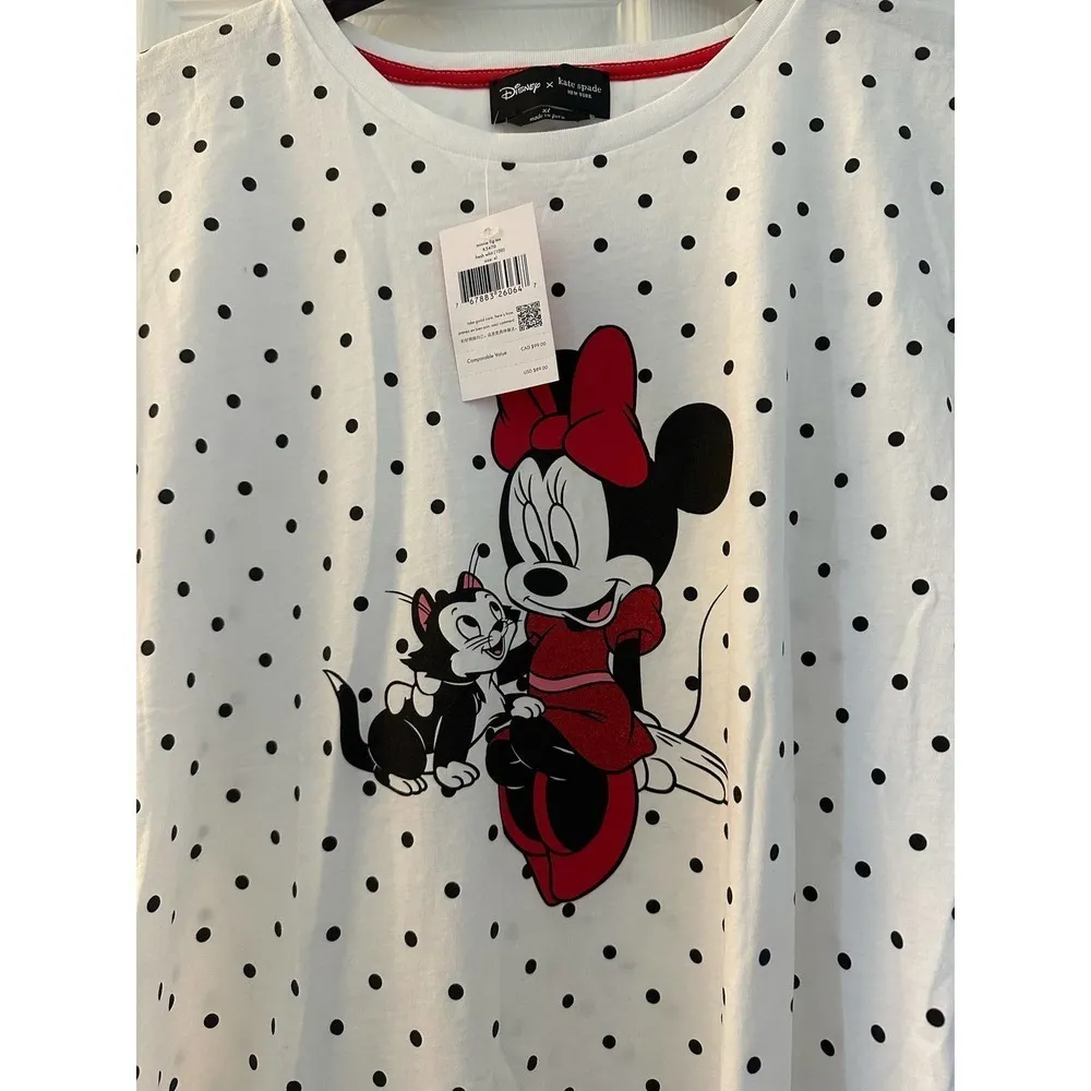 NWT Disney X Kate Spade New York Minnie And Figaro T-shirt - Image 3