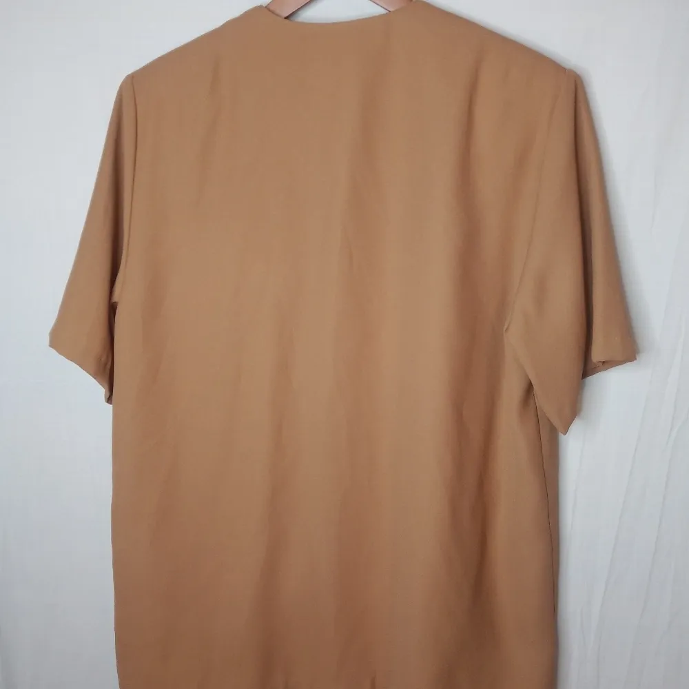 Vintage XL Tan Orange Yellow Top Jacket Set Plus - Image 4