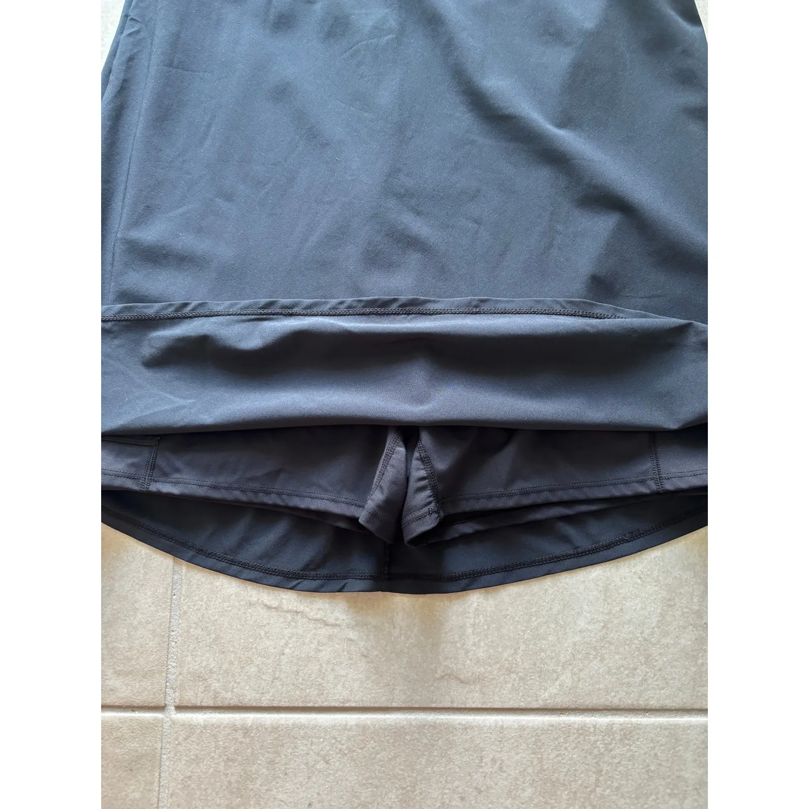 Abercrombie & Fitch Dress‎ Womens L Black Mini Squareneck Travel Sporty Gym Golf - Image 6