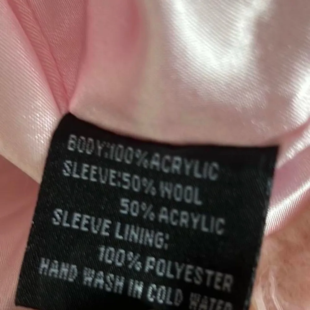 Pink Teddy Jacket with Fuzzy Faux Fur and High Collar Size L - Image 4