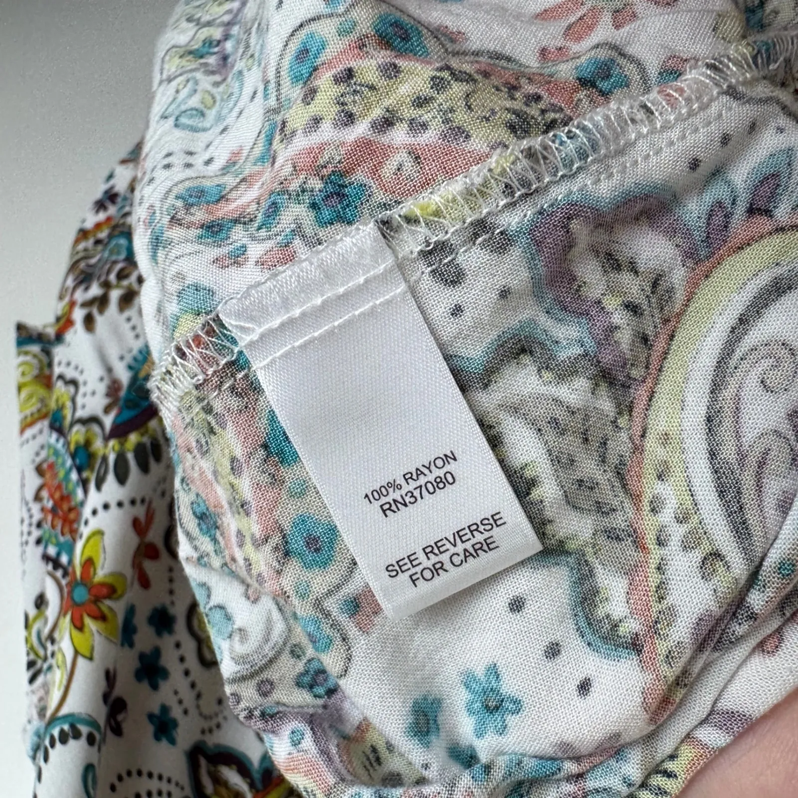 Cato Paisley Ruffle Hem Blouse Size‎ 18/20W Multicolor Boho Flowy Festival Retro - Image 6