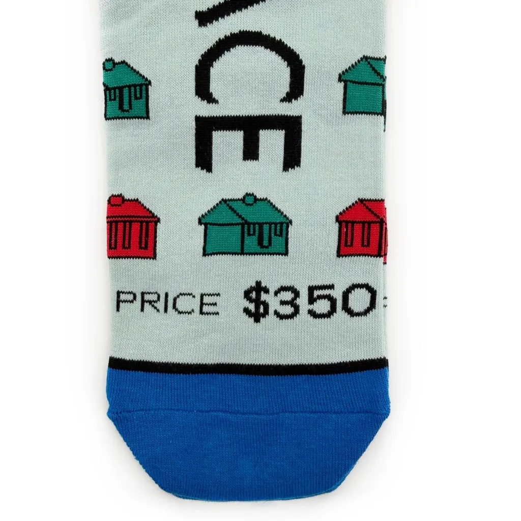 Odd Sox Monopoly Crew Socks Men’s Women’s Fun Gift Hasbro Game Boardwalk Blue - Image 6
