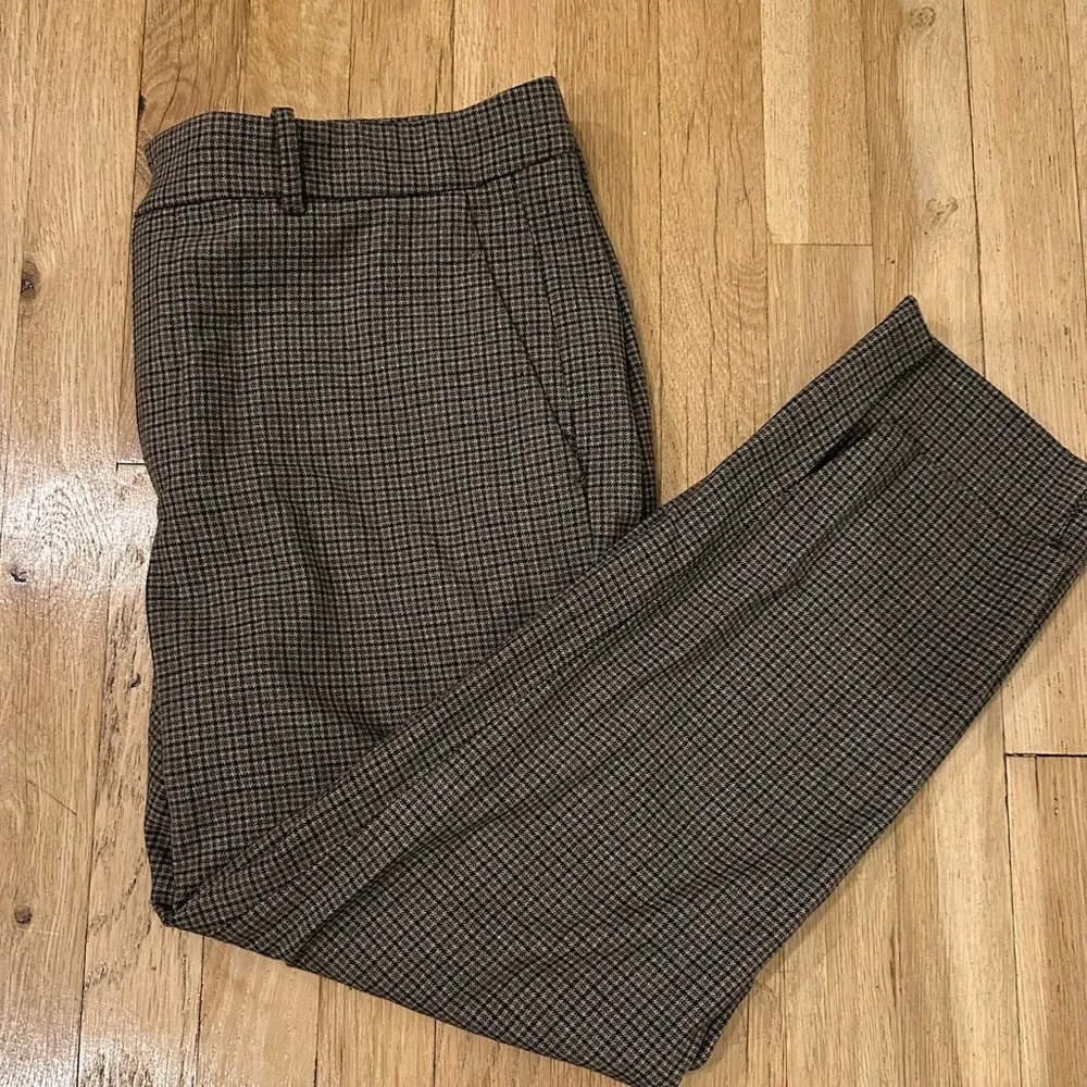 Zara Asymmetrical Hem Plaid Trousers - Image 6