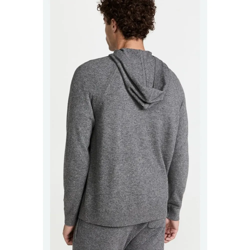 Vince Cashmere Full Zip Hoodie Dark Grey Women Small - Image 16